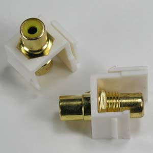 RCA Yellow F/F Keystone Module RCA Yellow F/F Keystone Module